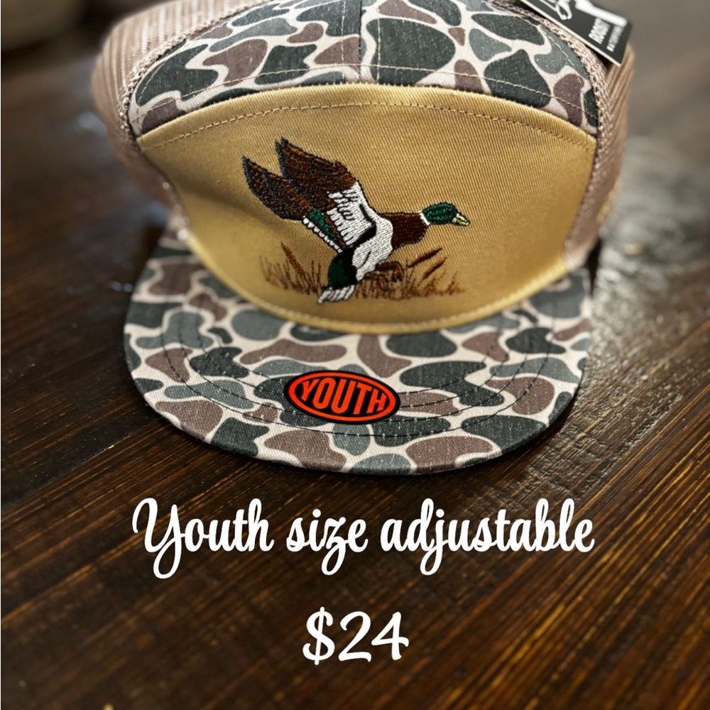 Youth Adjustable Camo Duck Hat